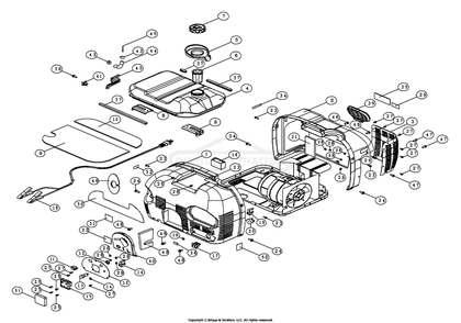 Enclosure Diagram and Parts List for 1715-0  Briggs and Stratton Generator